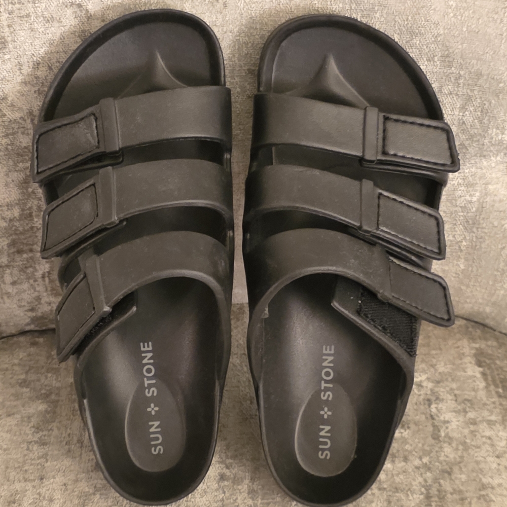 Sun + Stone Black Men's Sandals